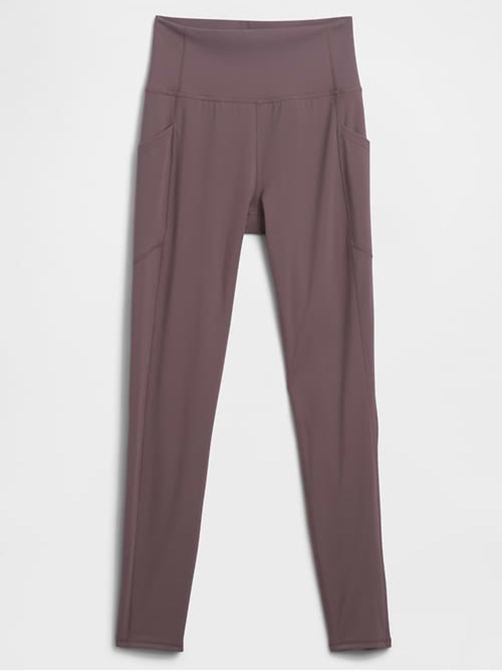 GapFit Sky High Studio Pocket Leggings Brown High Rise Yoga Athletic Pants Large - Picture 3 of 16